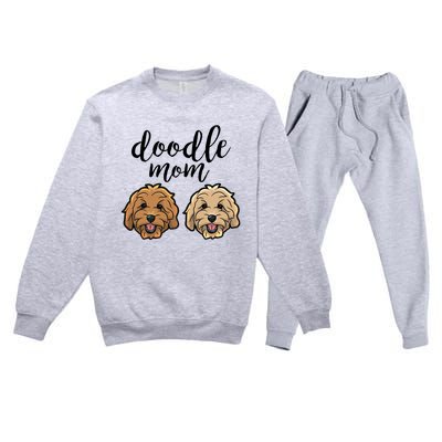 Goldendoodle Mom Great Gift Doodle Mom Cute Goldendoodle Cool Gift Premium Crewneck Sweatsuit Set