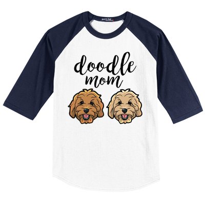 Goldendoodle Mom Great Gift Doodle Mom Cute Goldendoodle Cool Gift Baseball Sleeve Shirt