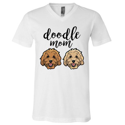 Goldendoodle Mom Great Gift Doodle Mom Cute Goldendoodle Cool Gift V-Neck T-Shirt