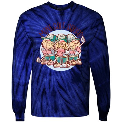 Gnomes Mini Golf Squad Tie-Dye Long Sleeve Shirt