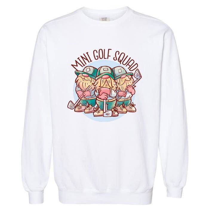 Gnomes Mini Golf Squad Garment-Dyed Sweatshirt