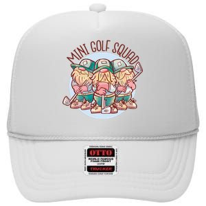 Gnomes Mini Golf Squad High Crown Mesh Back Trucker Hat