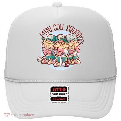 Gnomes Mini Golf Squad High Crown Mesh Back Trucker Hat