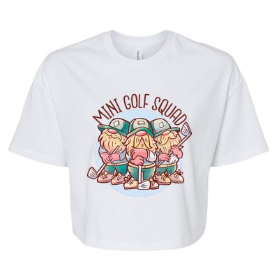 Gnomes Mini Golf Squad Bella+Canvas Jersey Crop Tee