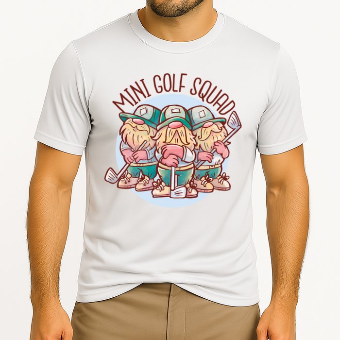 Gnomes Mini Golf Squad Cooling Performance Crew T-Shirt