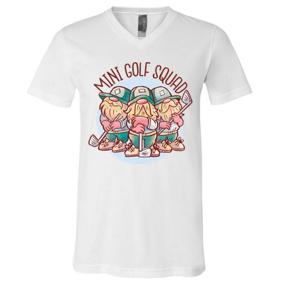 Gnomes Mini Golf Squad V-Neck T-Shirt