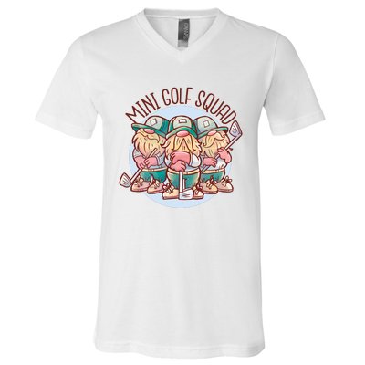 Gnomes Mini Golf Squad V-Neck T-Shirt