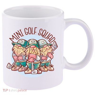 Gnomes Mini Golf Squad 11oz C Handle Ceramic Mug