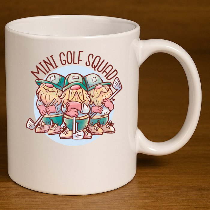Gnomes Mini Golf Squad 11oz C Handle Ceramic Mug