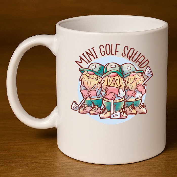 Gnomes Mini Golf Squad 11oz C Handle Ceramic Mug