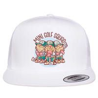 Gnomes Mini Golf Squad Flat Bill Trucker Hat