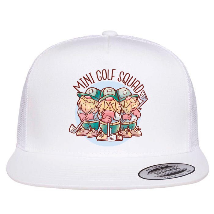 Gnomes Mini Golf Squad Flat Bill Trucker Hat