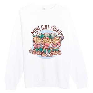 Gnomes Mini Golf Squad Premium Crewneck Sweatshirt