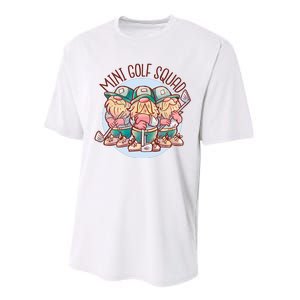 Gnomes Mini Golf Squad Performance Sprint T-Shirt