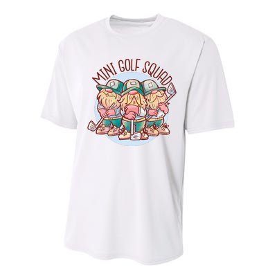 Gnomes Mini Golf Squad Performance Sprint T-Shirt