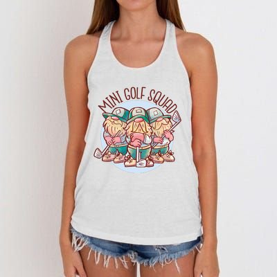 Gnomes Mini Golf Squad Women's Knotted Racerback Tank