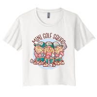 Gnomes Mini Golf Squad Women's Crop Top Tee