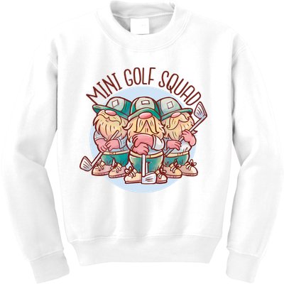 Gnomes Mini Golf Squad Kids Sweatshirt