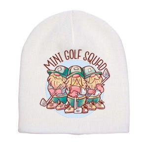 Gnomes Mini Golf Squad Short Acrylic Beanie