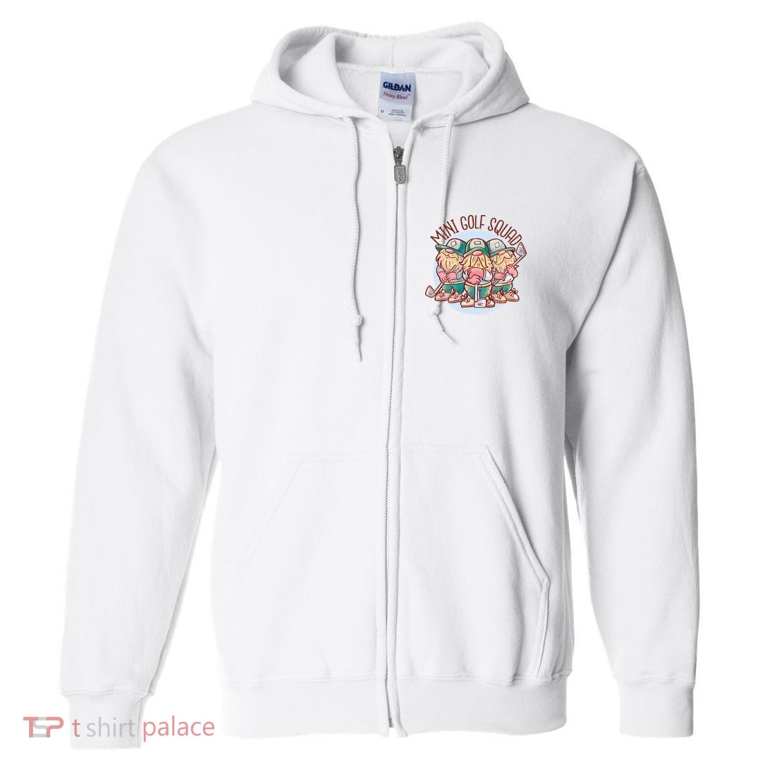 Gnomes Mini Golf Squad Full Zip Hoodie