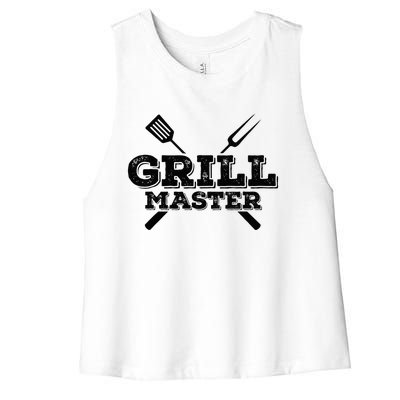 Grill Master Grilling Barbecue BBQ Smoker Graphic Tee Women's Racerback Cropped Tank