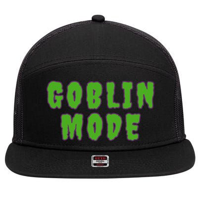 Goblin Mode 7 Panel Mesh Trucker Snapback Hat