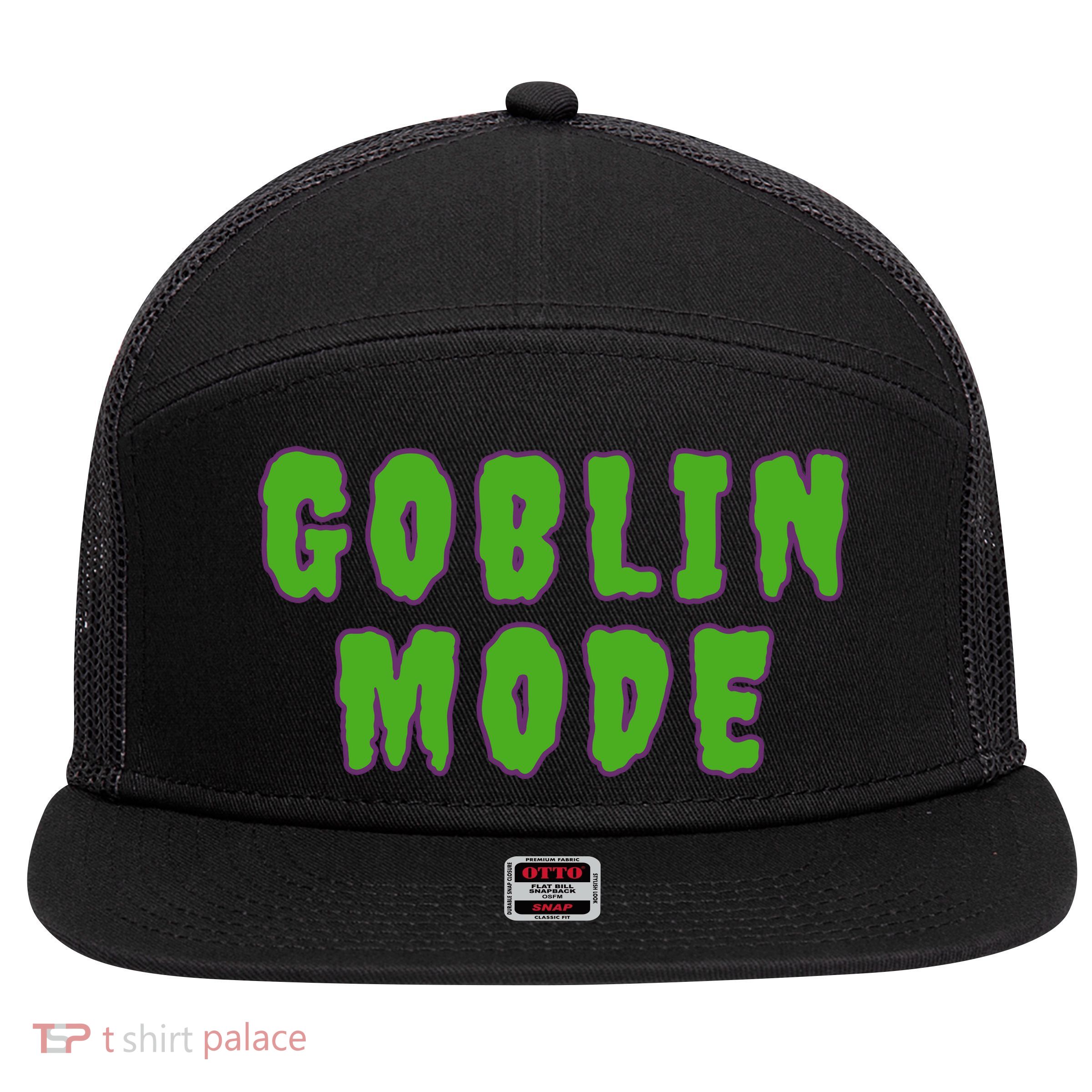 Goblin Mode 7 Panel Mesh Trucker Snapback Hat