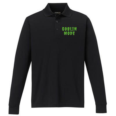 Goblin Mode Performance Long Sleeve Polo