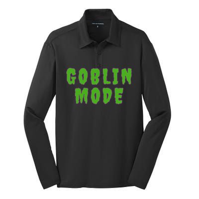 Goblin Mode Silk Touch Performance Long Sleeve Polo