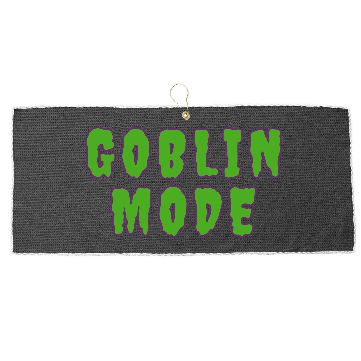 Goblin Mode Large Microfiber Waffle Golf Towel