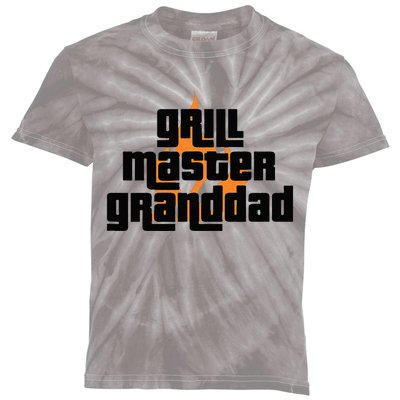 Grill Master Grilling Granddad Grandfather Grandpa BBQ Kids Tie-Dye T-Shirt