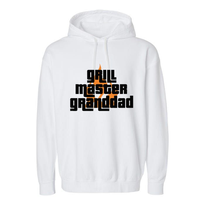 Grill Master Grilling Granddad Grandfather Grandpa BBQ Garment-Dyed Fleece Hoodie