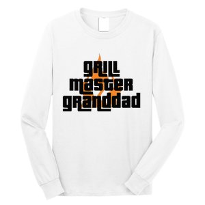 Grill Master Grilling Granddad Grandfather Grandpa BBQ Long Sleeve Shirt