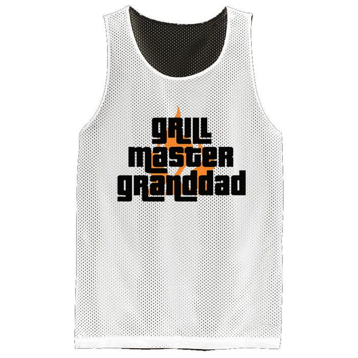 Grill Master Grilling Granddad Grandfather Grandpa BBQ Mesh Reversible Basketball Jersey Tank