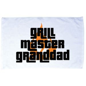 Grill Master Grilling Granddad Grandfather Grandpa BBQ Microfiber Hand Towel