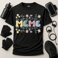 Groovy Meme Grandmother Flowers Meme Grandma Cooling Performance Crew T-Shirt