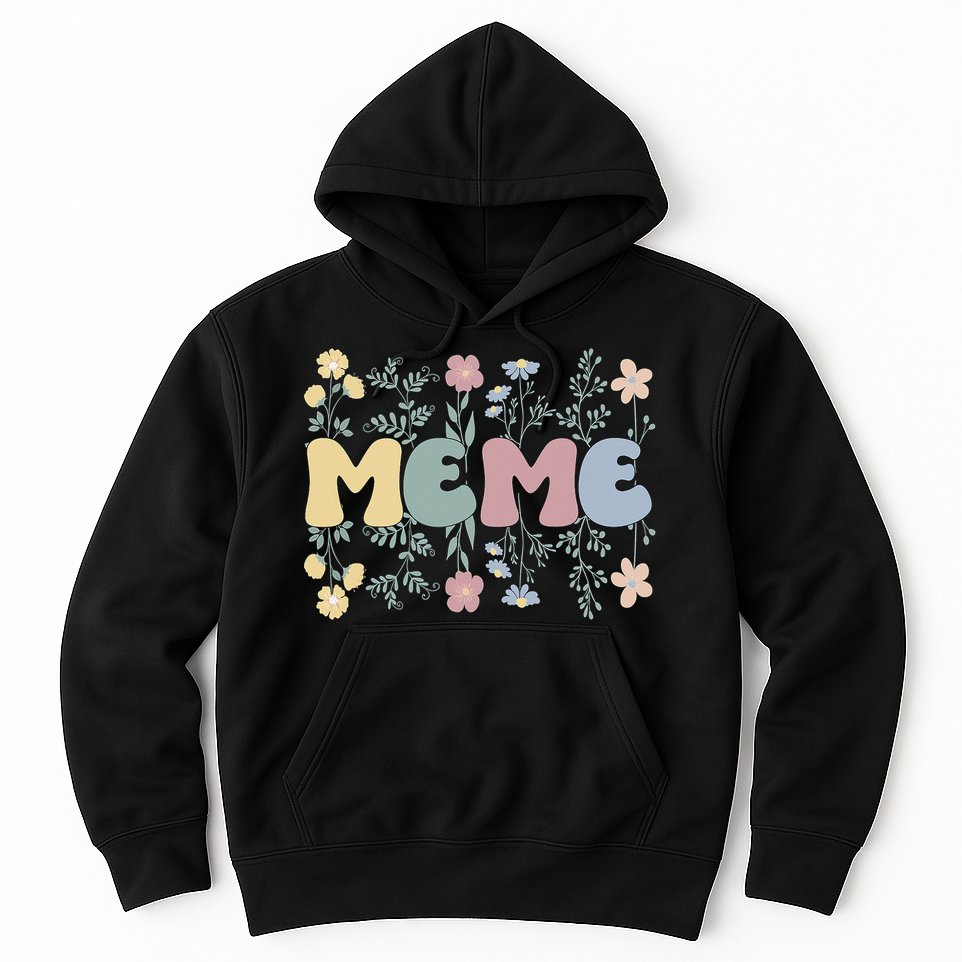 Groovy Meme Grandmother Flowers Meme Grandma Hoodie