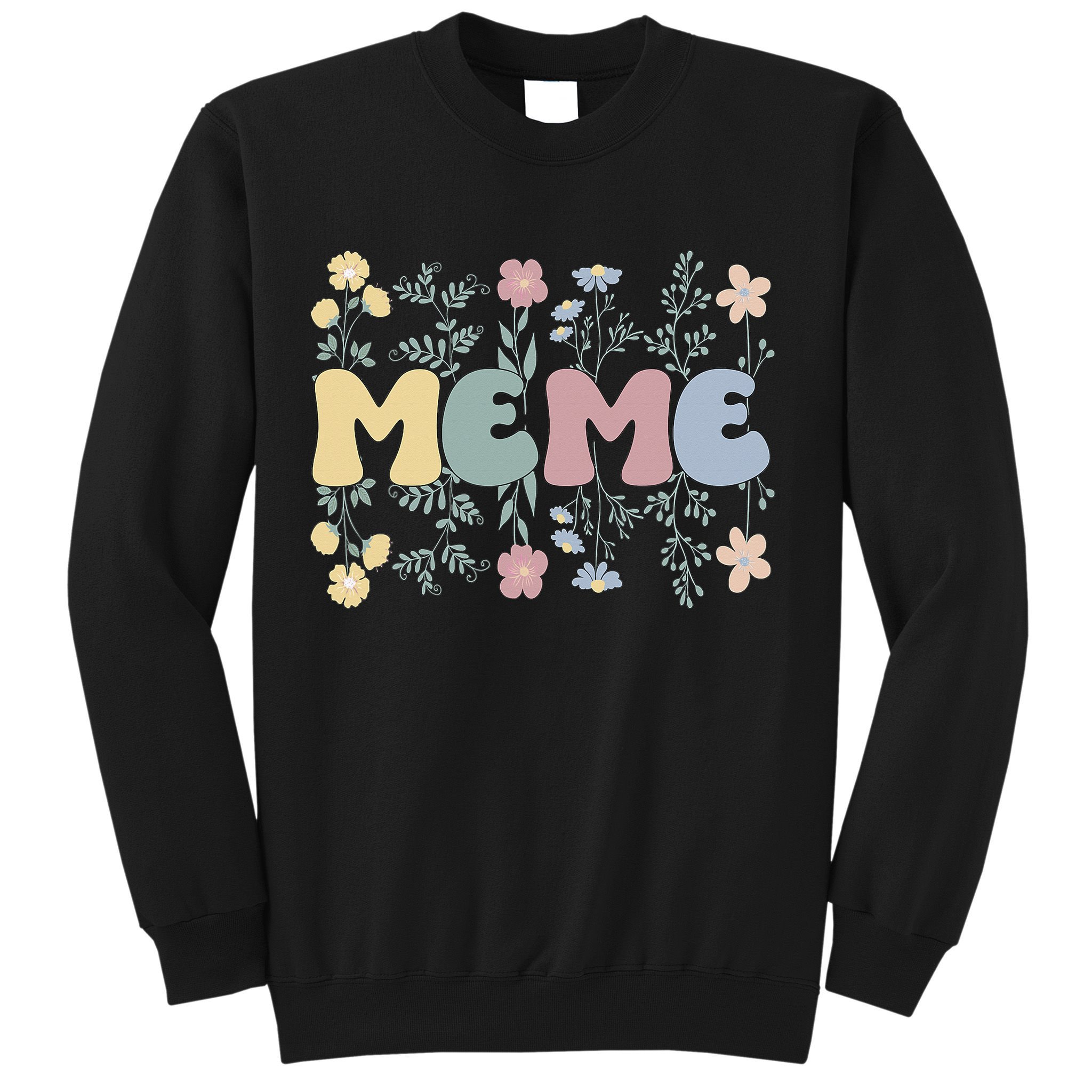 Groovy Meme Grandmother Flowers Meme Grandma Sweatshirt