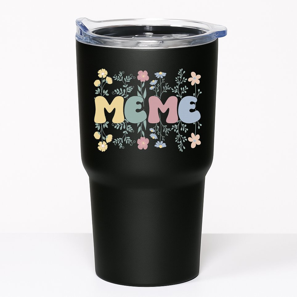 Groovy Meme Grandmother Flowers Meme Grandma Tumbler