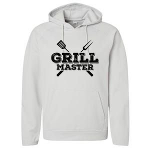 Grill Master Grilling Barbecue BBQ Smoker Graphic Tee Performance Fleece Hoodie