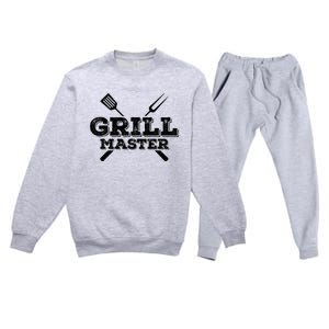 Grill Master Grilling Barbecue BBQ Smoker Graphic Tee Premium Crewneck Sweatsuit Set