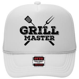 Grill Master Grilling Barbecue BBQ Smoker Graphic Tee High Crown Mesh Back Trucker Hat