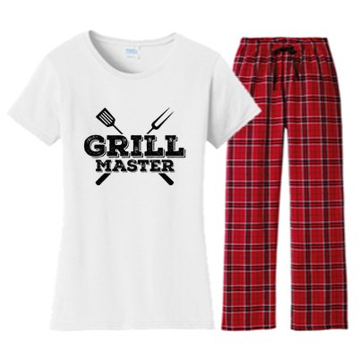 Grill Master Grilling Barbecue BBQ Smoker Graphic Tee Women's Flannel Pajama Set