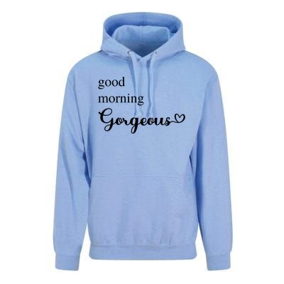 Good Morning Gorgeous With Heart Inspirational Saying Unisex Surf Hoodie