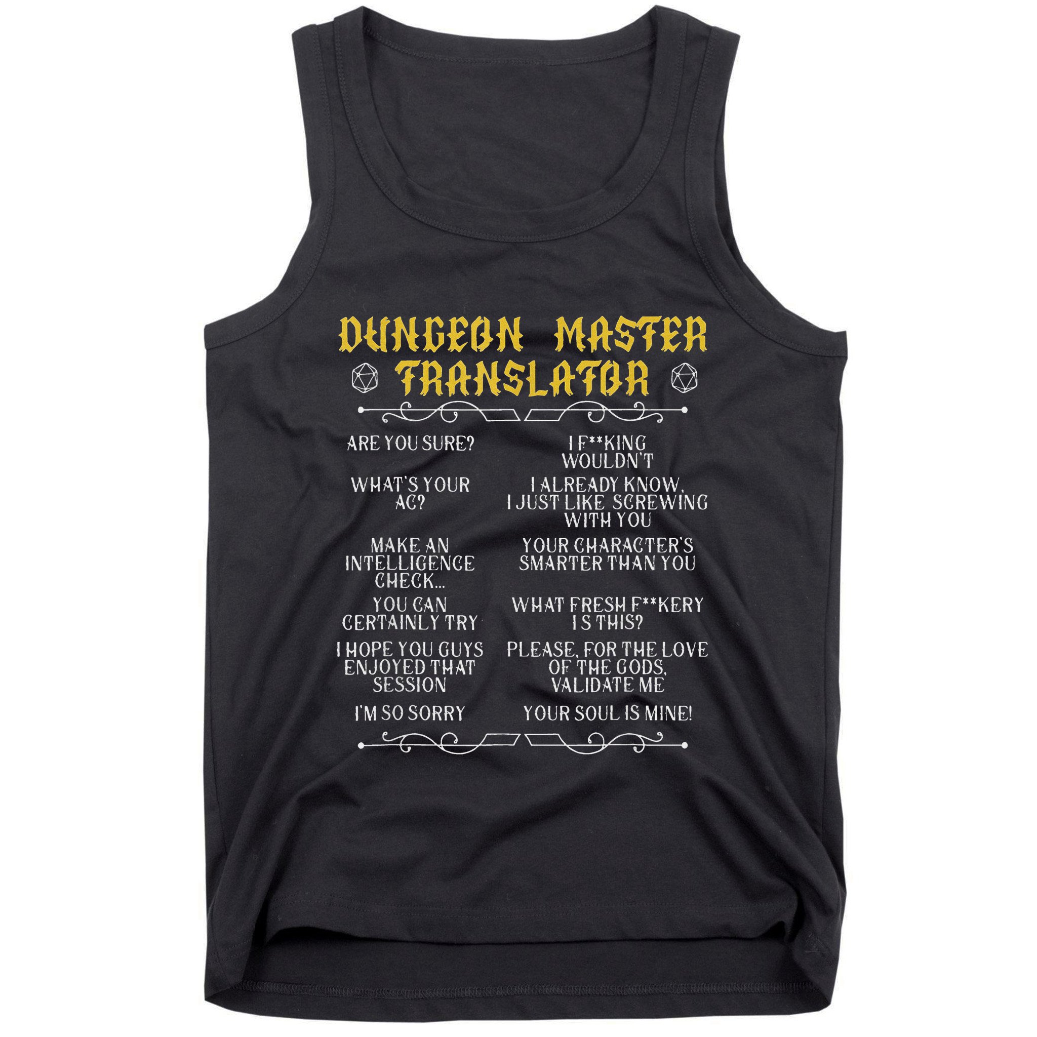 Gaming MasterBoard GameRole Playing GamePlayerDungeon Tank Top