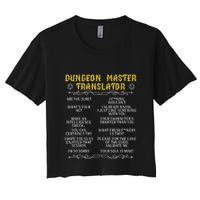 Gaming MasterBoard GameRole Playing GamePlayerDungeon Women's Crop Top Tee