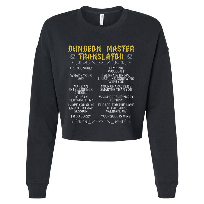 Gaming MasterBoard GameRole Playing GamePlayerDungeon Cropped Pullover Crew