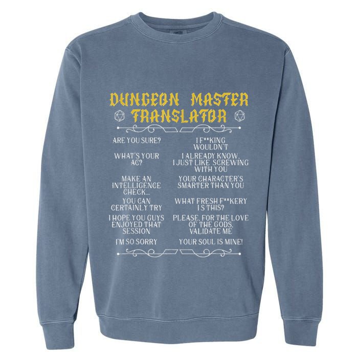 Gaming MasterBoard GameRole Playing GamePlayerDungeon Garment-Dyed Sweatshirt