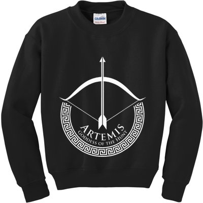 Greek Mythology Gift Ancient Greece Lovers Of Artemis Kids Sweatshirt