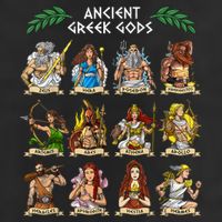 Greek Mythology Gods Ancient Greece 7 Panel Mesh Trucker Snapback Hat